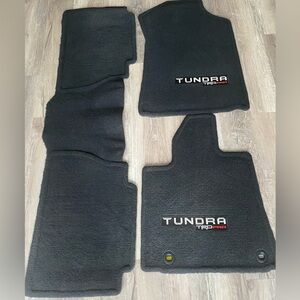2019 Genuine Toyota Tundra CrewMax TRD Pro Floor Mats 3 Piece Set Black